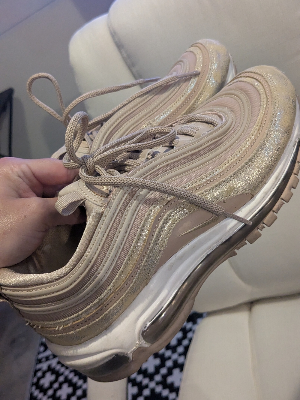 Women's Nike Air Max 97s Sesame Hemp Athletic Sneakers